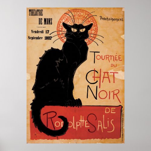 Vintage Art Nouveau Chat Noir poster