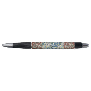 Vintage Art Nouveau Chestnut Floral Pattern Pen