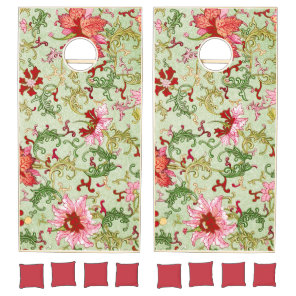 Vintage Art Nouveau Chinese Floral Chinoiserie Cornhole Set
