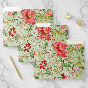 Vintage Art Nouveau Chinese Floral Chinoiserie File Folder