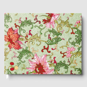Vintage Art Nouveau Chinese Floral Chinoiserie Guest Book