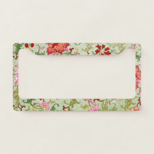 Vintage Art Nouveau Chinese Floral Chinoiserie License Plate Frame