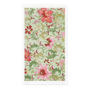 Vintage Art Nouveau Chinese Floral Chinoiserie Paper Guest Towels