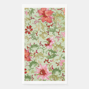 Vintage Art Nouveau Chinese Floral Chinoiserie Paper Guest Towels