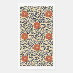 Vintage Art Nouveau Chinese Peony Floral Pattern Paper Guest Towels
