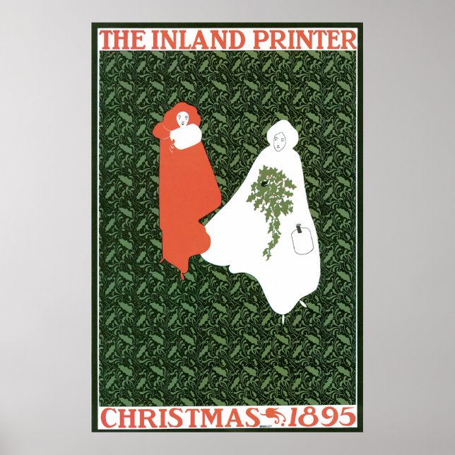 Vintage art Nouveau Christmas 1895 Poster (Front)