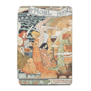Vintage Art Nouveau Christmas Angels and Madonna iPad Mini Cover