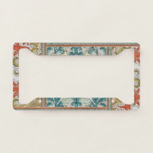 Vintage Art Nouveau Daffodil Pattern Verneuil License Plate Frame