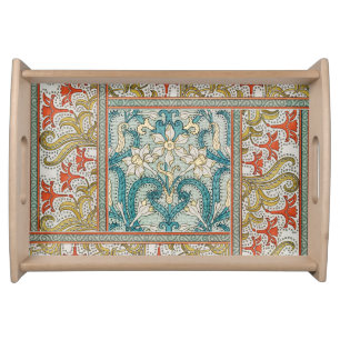 Vintage Art Nouveau Daffodil Pattern Verneuil Serving Tray