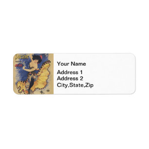 Vintage Art Nouveau Dancer French Poster Label