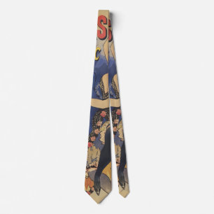 Vintage Art Nouveau Dancer French Poster Neck Tie