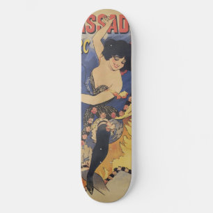 Vintage Art Nouveau Dancer French Poster Skateboard