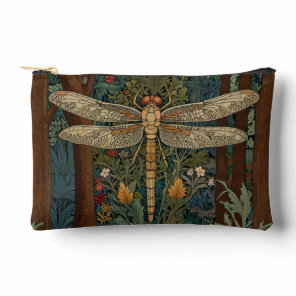 Vintage art nouveau dragonfly boho chic accessory pouch