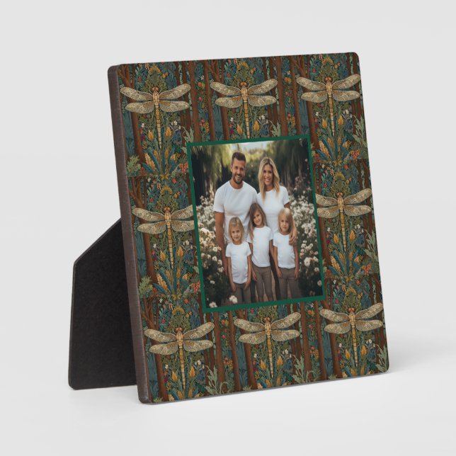 Vintage art nouveau dragonfly boho chic plaque (Front)