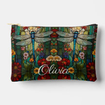 Vintage art nouveau dragonfly boho monogram