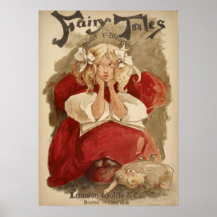 Vintage Art Nouveau Ethel Reed Fairy Tales Poster