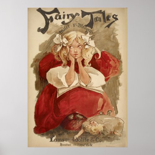 Vintage Art Nouveau  Ethel Reed Fairy Tales Poster