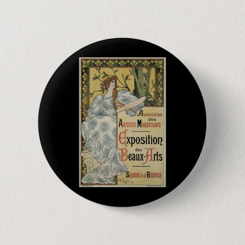 Vintage Art Nouveau Exposition des Beaux Arts Button