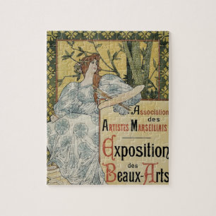 Vintage Art Nouveau, Exposition des Beaux Arts Jigsaw Puzzle