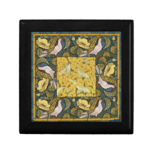 Vintage Art Nouveau Fish Pigeon Pattern Verneuil Gift Box