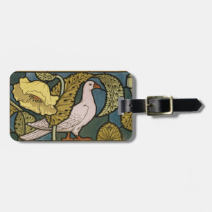 Vintage Art Nouveau Fish Pigeon Pattern Verneuil Luggage Tag