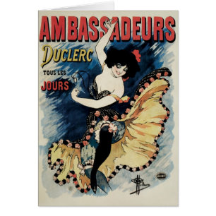 Vintage Art Nouveau Flamenco Dancer, Ambassadeurs