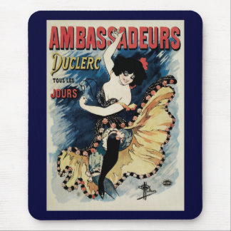 Vintage Art Nouveau Flamenco Dancer, Ambassadeurs Mouse Pad