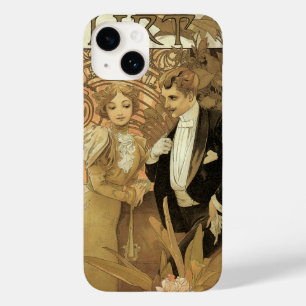 Vintage Art Nouveau Flirt Biscuits, Alphonse Mucha Case-Mate iPhone 14 Case