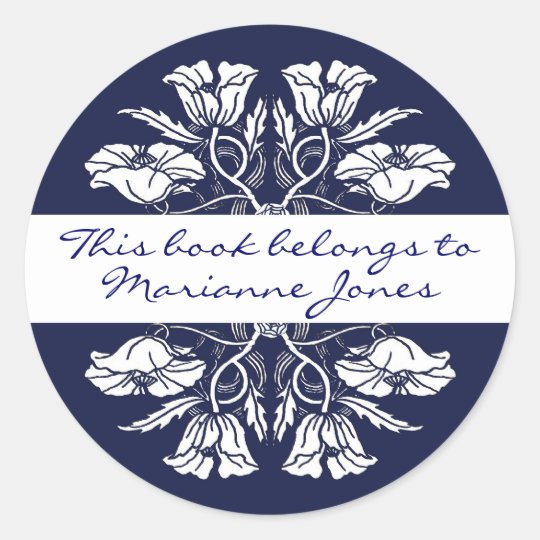 Vintage Art Nouveau Floral Book Plate