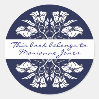 Vintage Art Nouveau Floral Book Plate