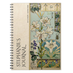 Vintage Art Nouveau Floral Botanical Journal