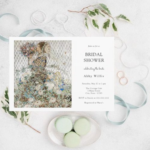 Vintage Art Nouveau Floral Bridal Shower Invitation