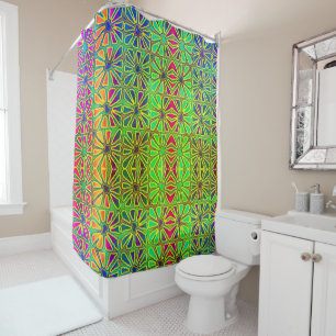 Vintage Art Nouveau Floral Garden Shower Curtain