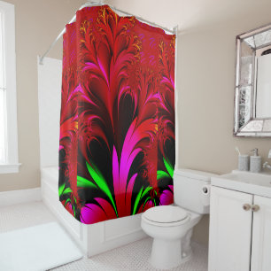 Vintage Art Nouveau Floral Garden Shower Curtain