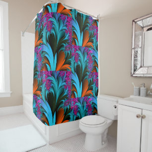 Vintage Art Nouveau Floral Garden Shower Curtain