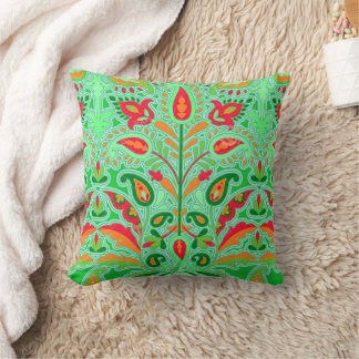 Vintage: Art Nouveau Floral Garden Throw Pillow