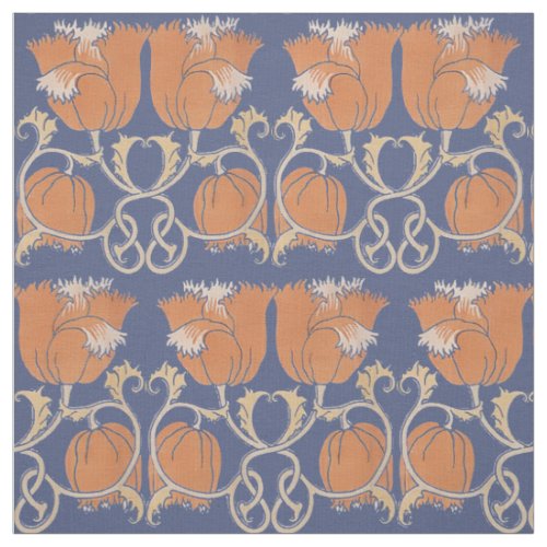 Vintage Art Nouveau Floral Pattern by Voysey Fabric