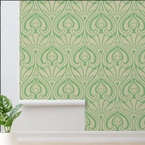 Vintage Art Nouveau Floral Pattern Wallpaper