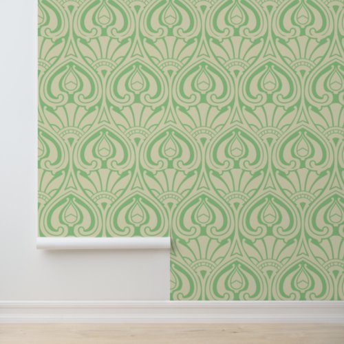 Vintage Art Nouveau Floral Pattern Wallpaper