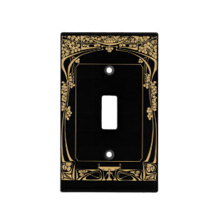 Vintage Art Nouveau Foliage Border Light Switch Cover