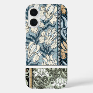 Vintage Art Nouveau, Garden Iris Flowers iPhone 16 Case