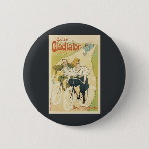 Vintage Art Nouveau, Gladiator Cycles Bicycles  Button