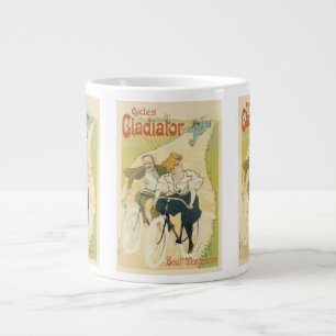 Vintage Art Nouveau, Gladiator Cycles Bicycles Giant Coffee Mug