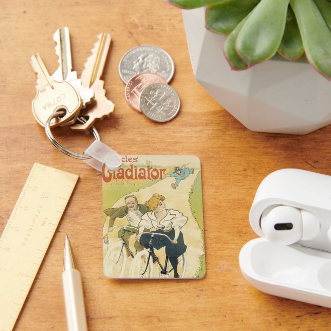 Vintage Art Nouveau, Gladiator Cycles Bicycles  Keychain (Desk)