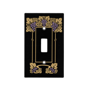 Vintage Art Nouveau Grapevine Border Light Switch Cover