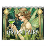 Vintage Art Nouveau Green Fairy Fantasy Fae Women  Calendar