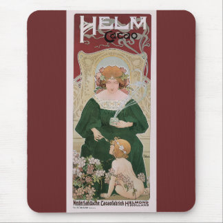 Vintage Art Nouveau Helm Cacao by Privat Livemont Mouse Pad