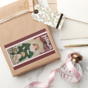 Vintage Art Nouveau Helm Cacao by Privat Livemont Rectangular Sticker