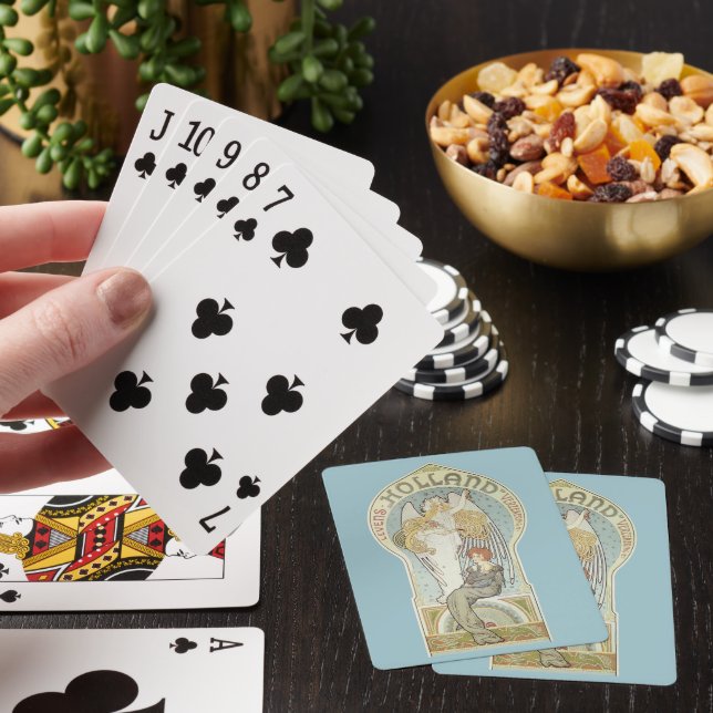 Vintage Art Nouveau, Holland Levensverzekering Poker Cards (In Situ)