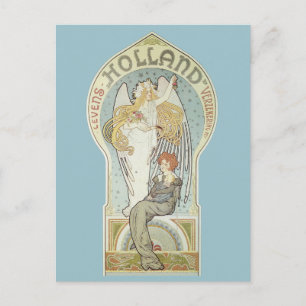 Vintage Art Nouveau, Holland Levensverzekering Postcard